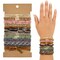 Wrapables Boho Hair Tie Bracelets for Women, No Damage Elastic Hair Bands, Hair Accessories for Thick and Thin Ponytails (20pcs), Orange Pink